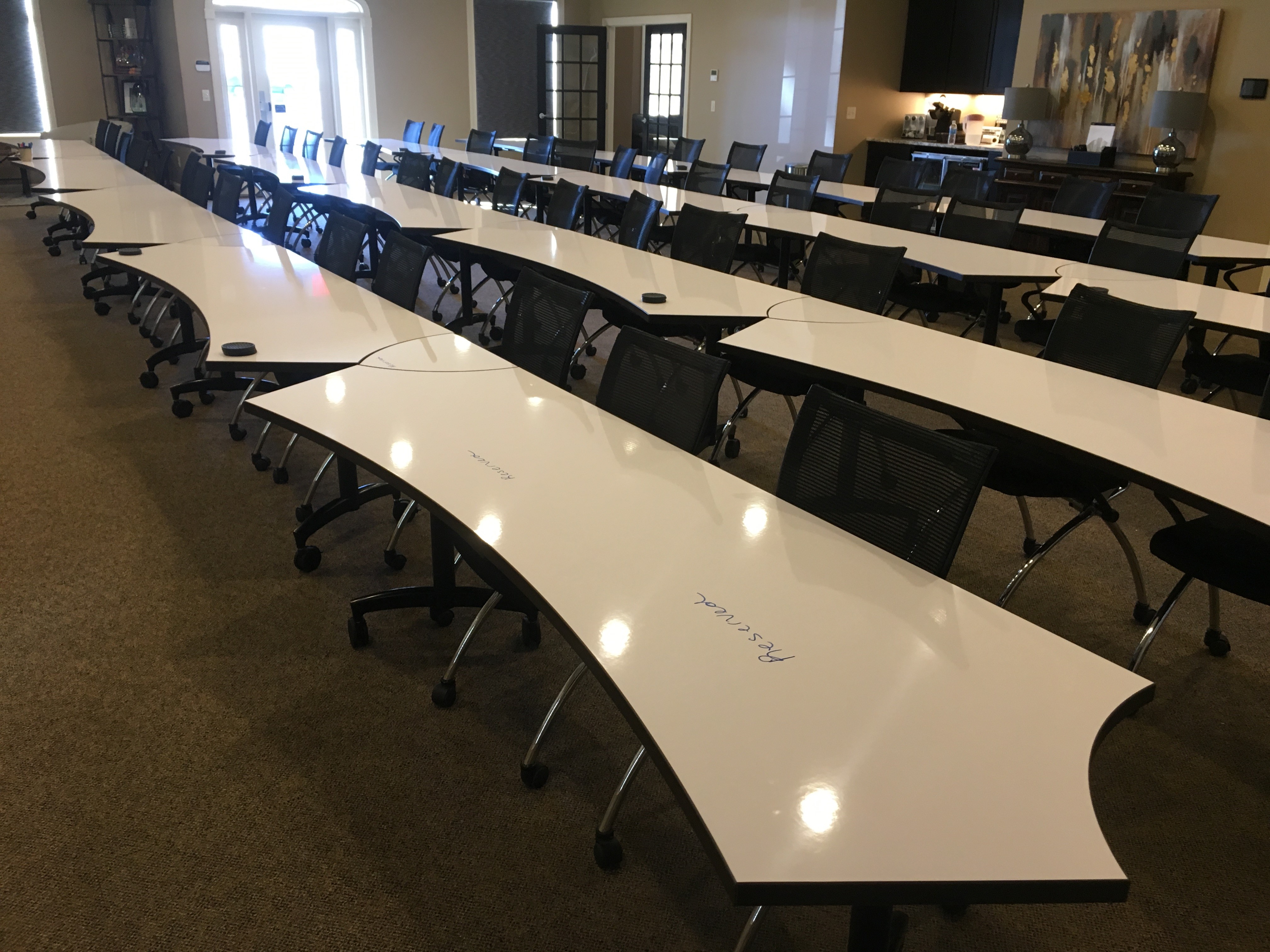 Ambassador Training Tables Lecture Configuration